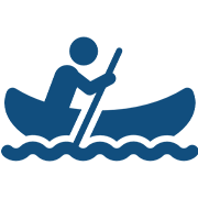 person in canoe icon
